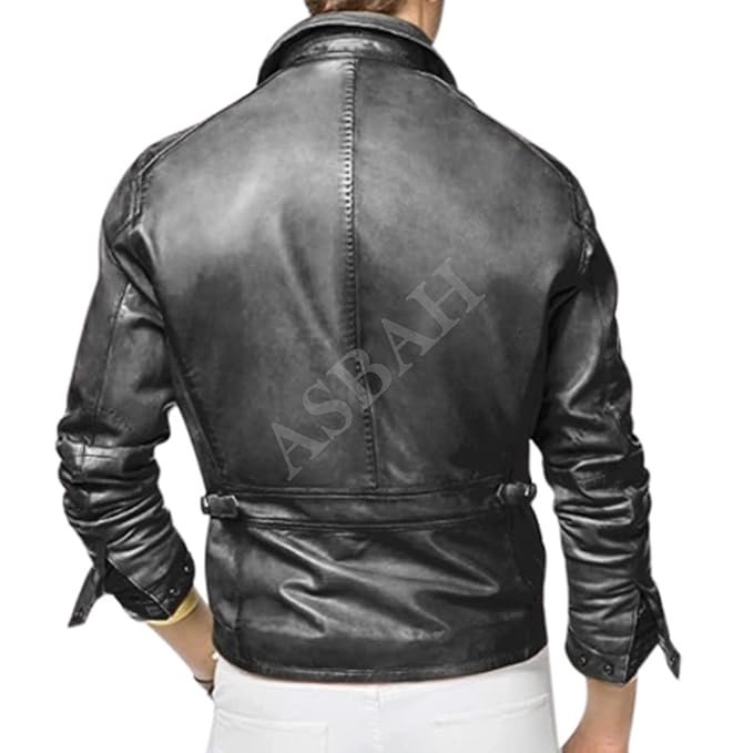 100% Genuine Black Leather Jacket For Mens - Image 4