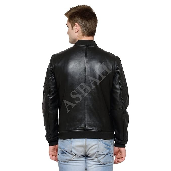 100% Genuine Black Leather Jacket For Mens - Image 4