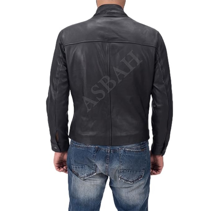 100% Genuine Black Leather Jacket For Mens - Image 4